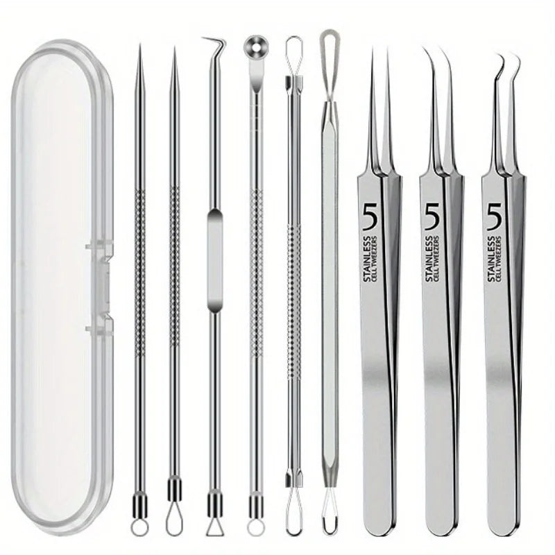 ClearPore Extractor Kit – Stainless Steel Blackhead & Blemish Removal Tools