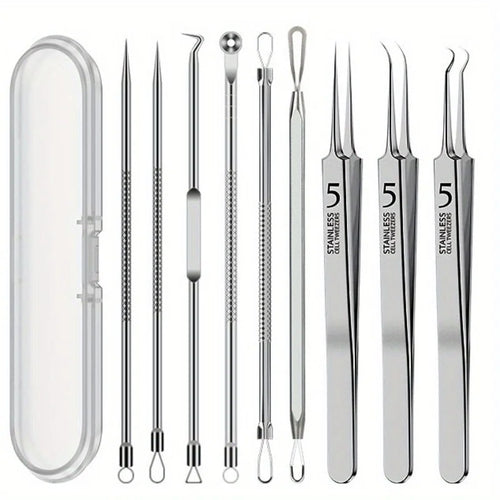 ClearPore Extractor Kit – Stainless Steel Blackhead & Blemish Removal Tools