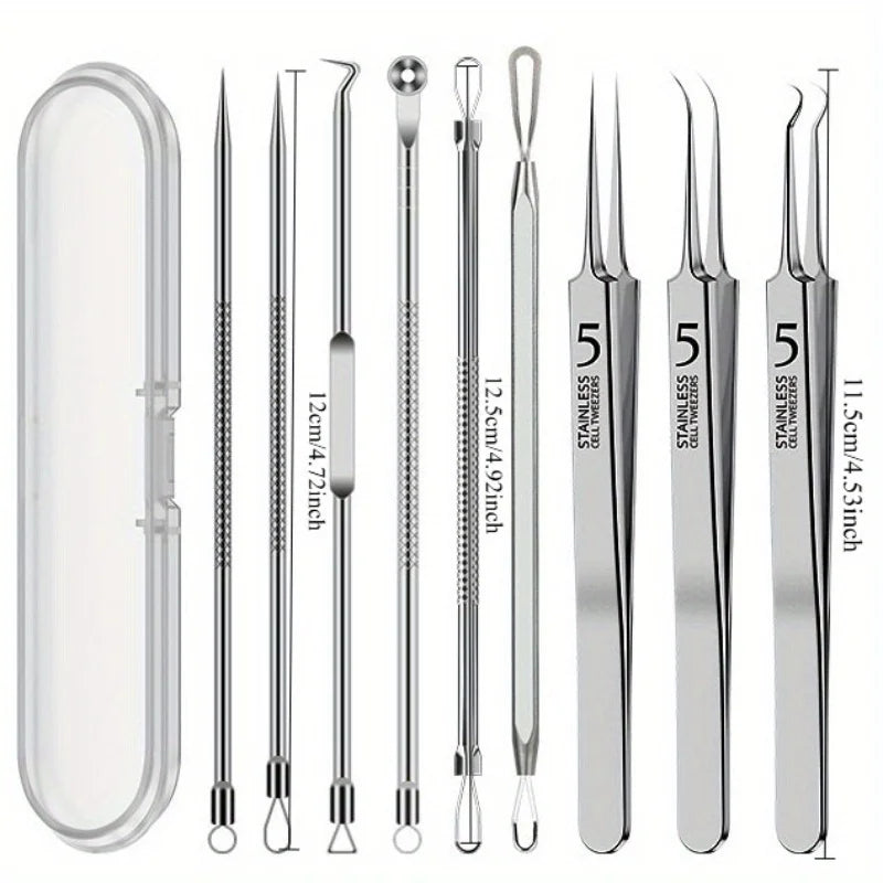 ClearPore Extractor Kit – Stainless Steel Blackhead & Blemish Removal Tools