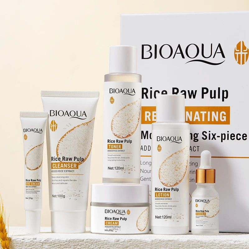 Rice Skincare Set – Hydrating & Firming Routine (6-Piece Set)