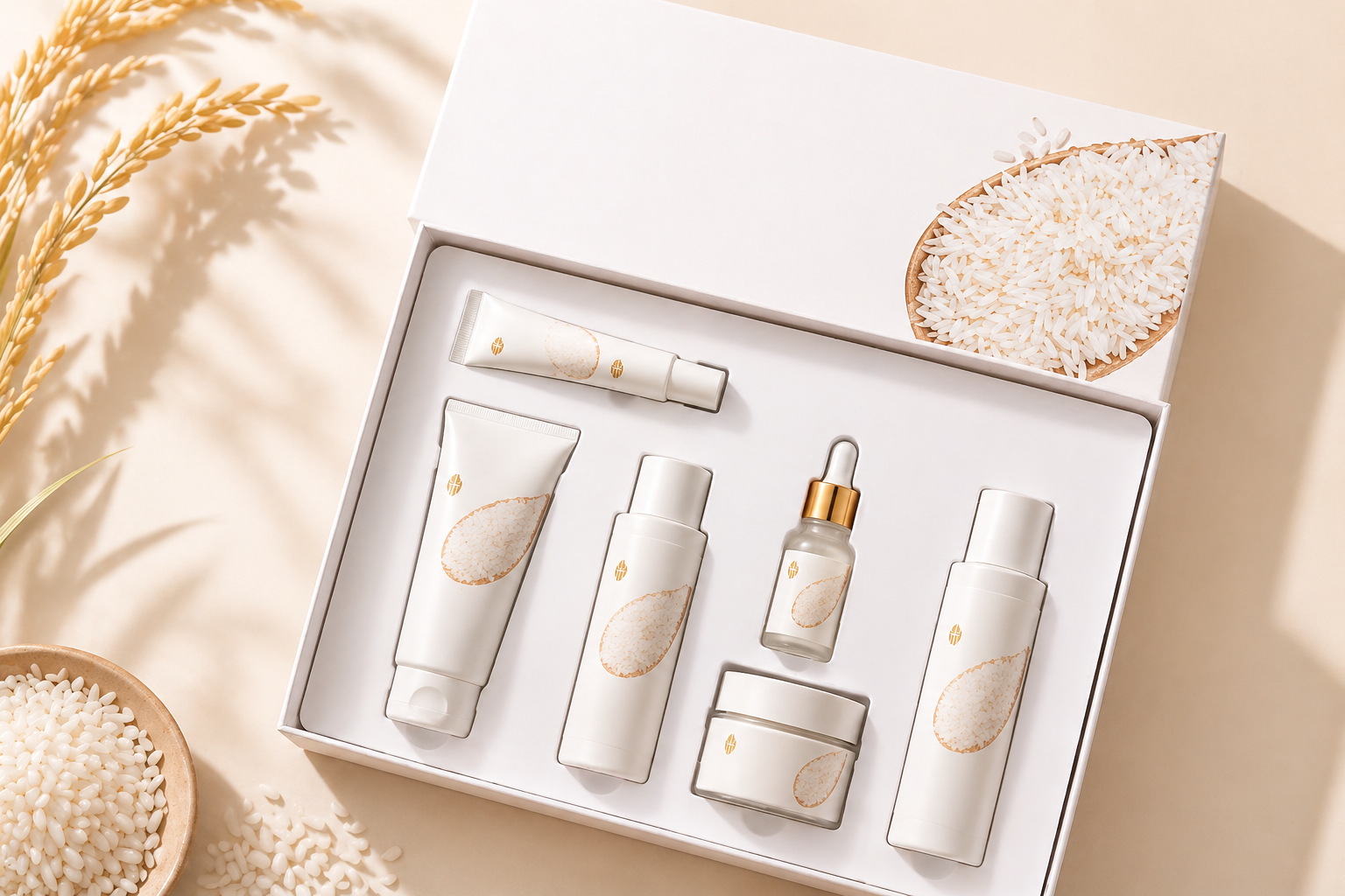 Rice Skincare Set – Hydrating & Firming Routine (6-Piece Set)